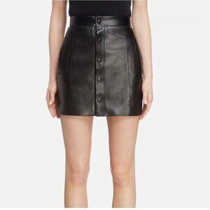 Girls' Mango Faux Leather Mini Skirt